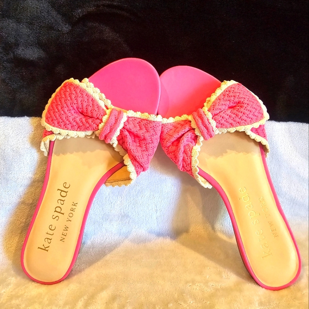 Kate Spade Vibrant Pink Bow Sandals